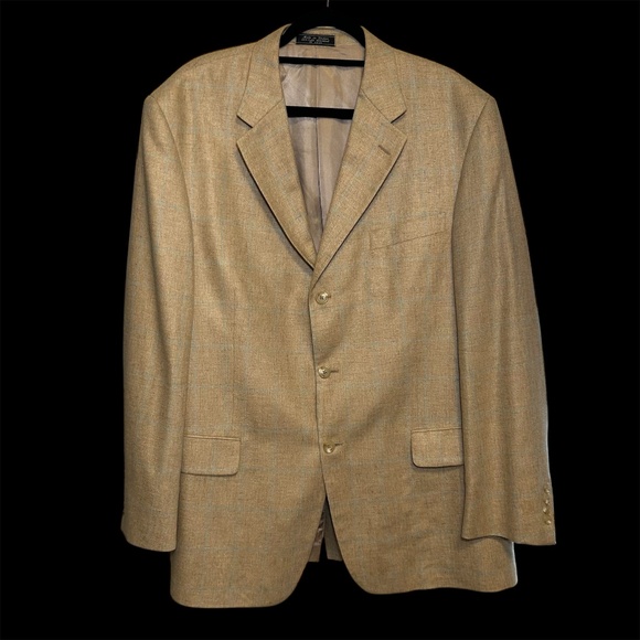 Men's Bill Blass Silk & Wool 3 BTN 46 Long Sport Coat SB CVent.